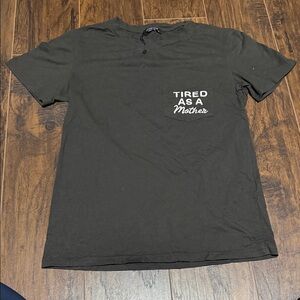 Tired As A Mother Black Long Sleeve Tee